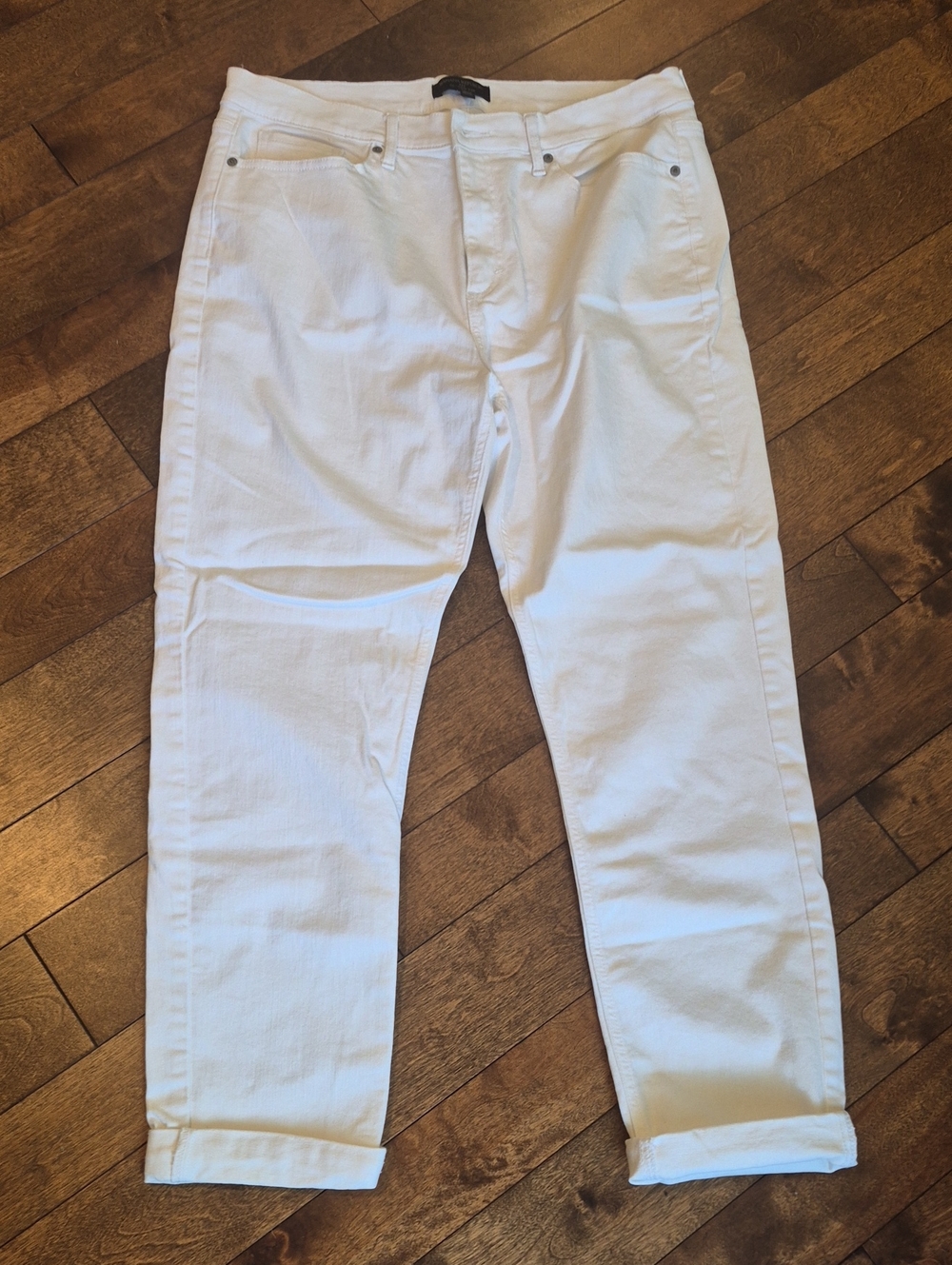 Banana Republic White Girlfriend Jeans